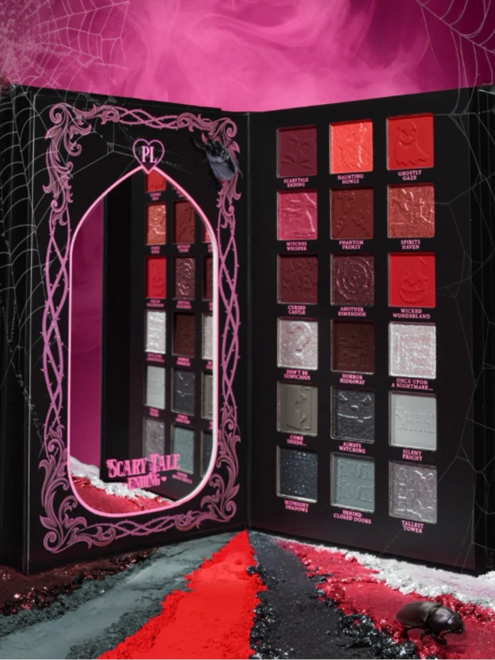 P. Louise Scary Tale Ending Eye Palette - Black and Pink Book. New in Box. - Picture 4 of 6